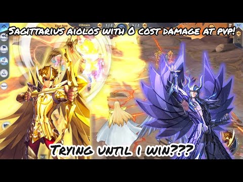Saint Seiya: Awakening (KOTZ) - Sagittarius Aiolos with 0 Cost Damage at PvP! Try until i win?!