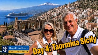 Cruise Day 4: Teatro Antico di Taormina, Mt Etna, Cannolis. Royal Caribbean Medi