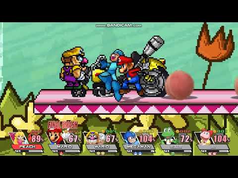 Super Smash Bros Crusade 0.9.4a Mods: Peach vs Mario vs Wario vs Mega Man vs Frogger vs Lily
