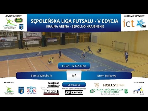 I Liga - IV Kolejka: Bemix Więcbork - Grom Barkowo 3:9, 08.01.2016 r.