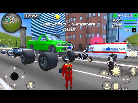 Amazing powerhero: New York Gangster City - Monster Truck in Open World - Android Gameplay