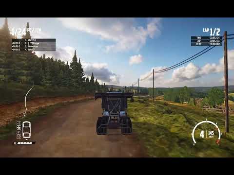 wreckfest trophy rally with the Big Truck, time 5m48