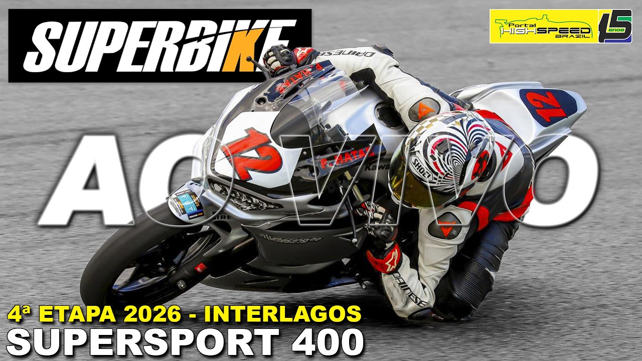 🔴 SUPERBIKE BRASIL | 4ª Etapa 2026 | SuperSport 400cc | Interlagos (SP) | Ao Vivo