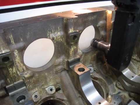 Machining Cummins QSK Block