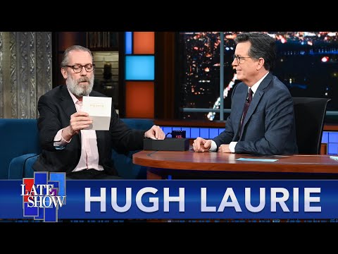Hugh Laurie Reads The 57 'Thank You' Notes He Mailed To Stephen Colbert