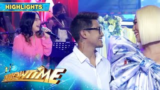 Yeng sings &#39;Ikaw&#39; to welcome the “Unkabogable Couple” Vice and Ion | It&#39;s Showtime