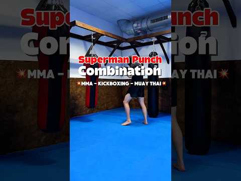 Superman Punch Combo for beginners. 💥. #kickboxing #mma #muaythai #martialarts #combination