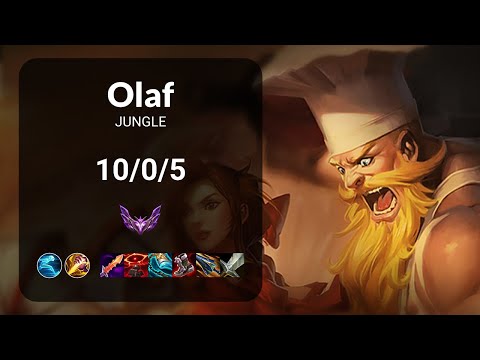 Olaf vs Taliyah JUNGLE - KR MASTER Patch 14.21