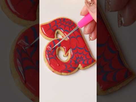 Spider Man Birthday Royal Icing Cookies With Natural Food Coloring #Cookiedecorating #Royalicing