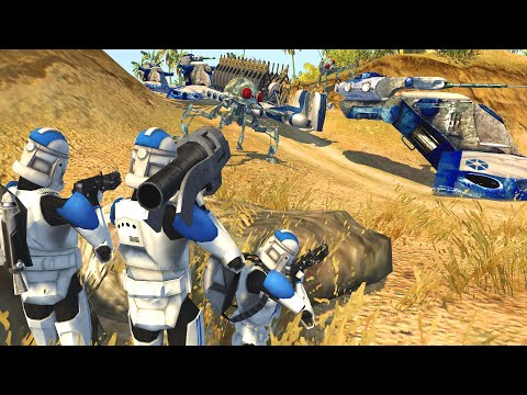 DROID ARMY CONVOY AMBUSH - Men of War: Star Wars Mod Battle Simulator