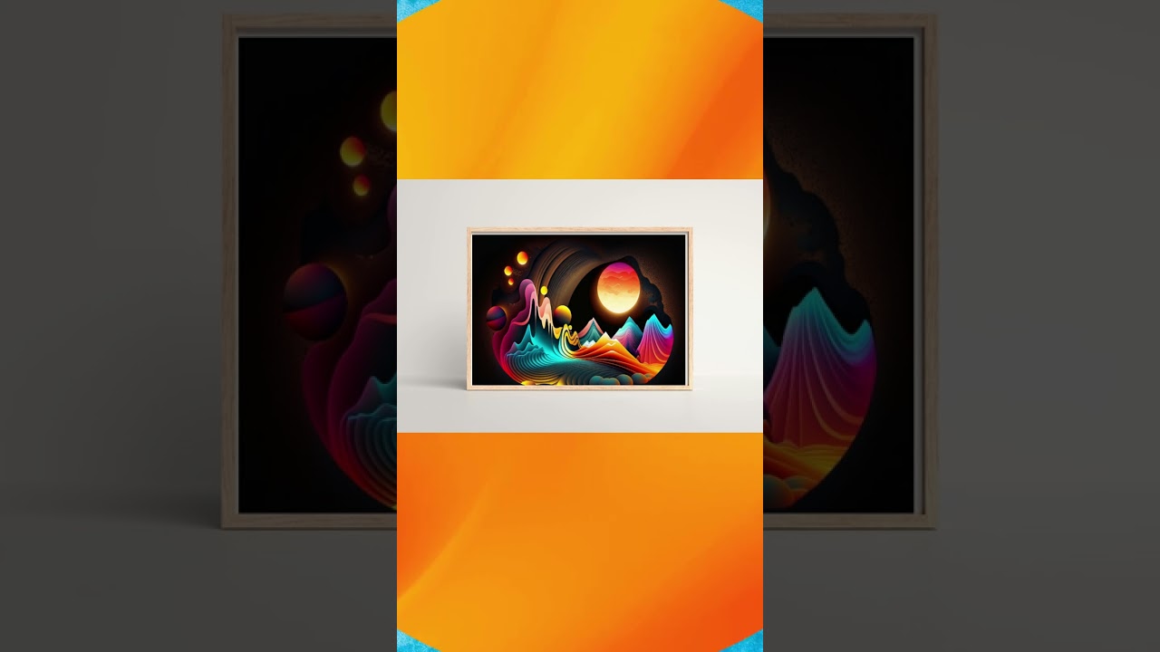 Abstract Print - AI Generated Vibrant Colors - Instant Download - Wall Art Home Decor 😀