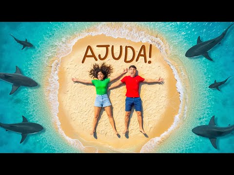 24 HORAS PRESOS em uma ILHA DESERTA! *Sobrevivemos?