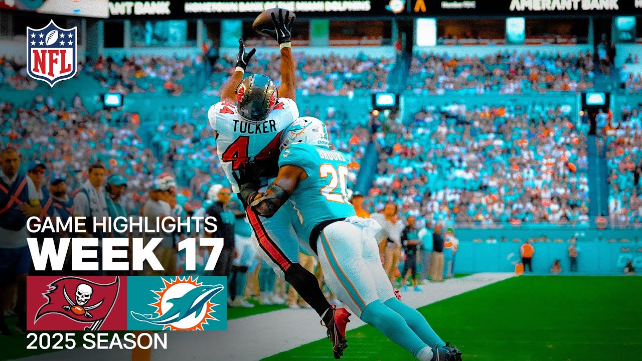 Tampa Bay Buccaneers vs Miami Dolphins Game Highlights | 2025 NFL Season Week 17