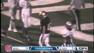 St. Pius X #18 Reed Egan with a 21 yard QB TD run