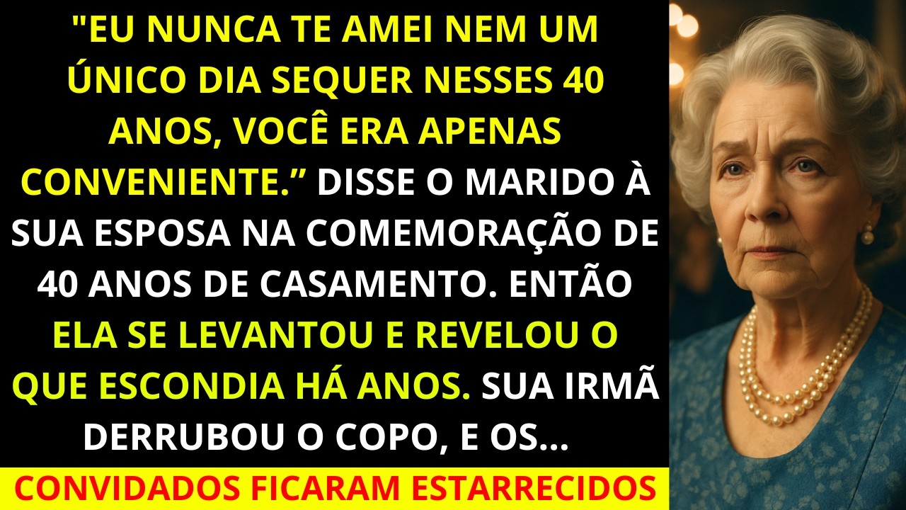 I didn't love you for 40 years, you were just convenient - said the husband on their anniversary!