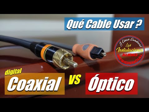 Coaxial vs Óptico- Digital Coaxial vs Cable Optico- Cable Coaxial Digital Audio Out vs Cable Óptico