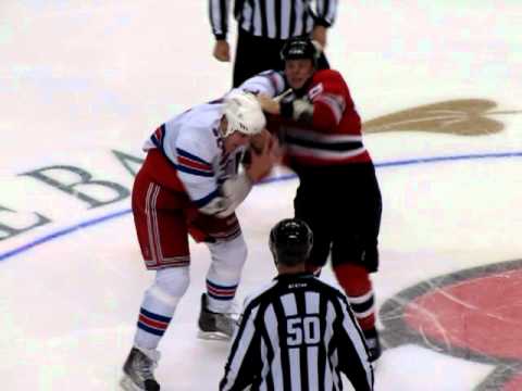 Hockey Fight: NY Rangers & NJ Devils Pre-Season Game at Times Union Center, Albany