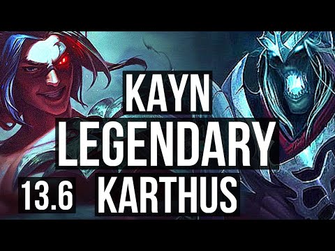 KAYN vs KARTHUS (JNG) | Legendary, Quadra, 67% winrate, 22/3/8 | KR Master | 13.6