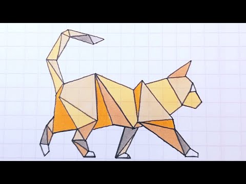 How to Draw - Easy Geometric Animals (Part 125) | 3d drawing | #shorts
