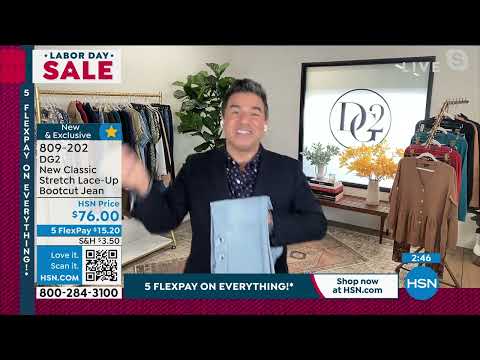 DG2 by Diane Gilman New Classic Stretch LaceUp Bootcut J...