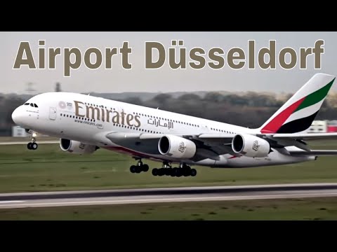 Flugzeugstart Flugzeuglandung auf dem Düsseldorfer Flughafen