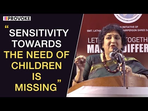 Sensitivity towards Need of the Children is Missing : Latha Rajinikanth | Peace For Children