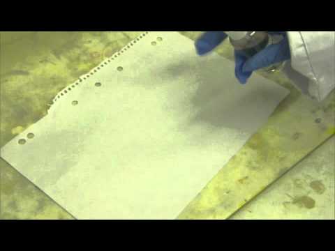 image-What color are the fingerprints raised by the ninhydrin spray?