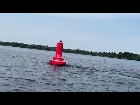 Unlighted marker near Chrysler Park Marina, Morrisburg, Ontario to Red 74 & Green 75.