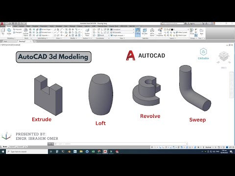 AutoCAD 3d Modeling | Learn How to Use Extrude, Loft, Revolve, and Sweep Commands in AutoCAD