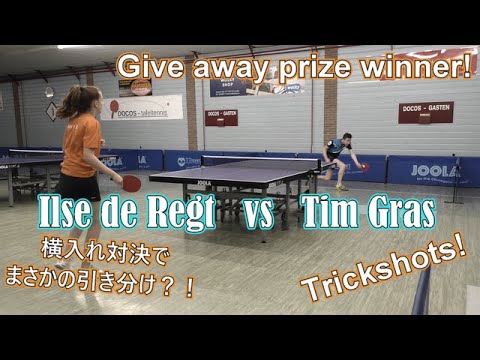 Tim Gras vs Ilse de Regt! Around the net shot match and it's a draw?!?!