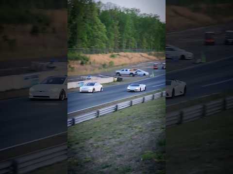 Tesla Model S Plaid DESTROYS Lamborghini Huracan at the Track! 😲 #shorts #dragracing