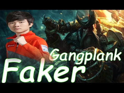 Faker Plays Gangplank Top Challenger Highlights (2016) - Season 6 Patch 6.8