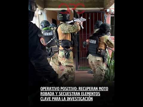 🚔⚠️ OPERATIVO POSITIVO: RECUPERAN MOTO ROBADA Y SECUESTRAN ELEMENTOS CLAVE PARA LA INVESTIGACIÓN