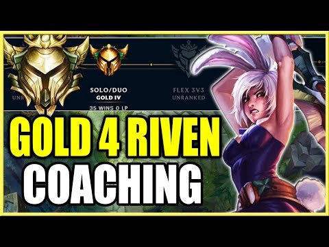 GOLD 4 RIVEN COACHING | ADVANCED TIPS FOR RIVEN! (League of Legends)