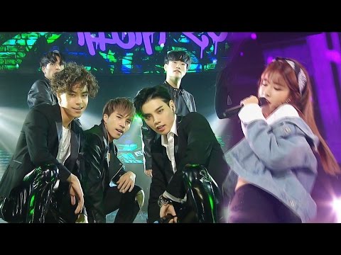 "UNIT" HIGH4 20 - HookGA (feat. WJSN) @ Popular song Inkigayo 20161009