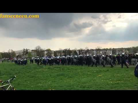 Przemarsz kibiców Wisły Kraków na derby (01.05.2022)