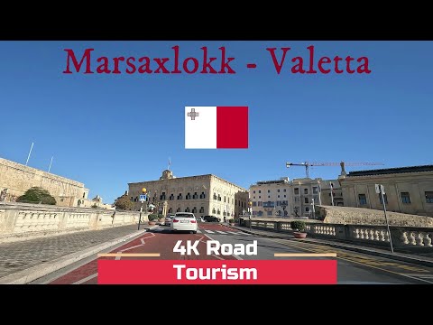 Driving on Malta from Marsaxlokk to Valetta
