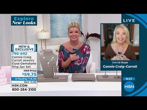 Connie Craig Carroll Jewelry Elyse Gemstone Ring 2piece ...