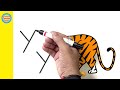 🐅Tiger Drawing Most Simple Ever..🐅