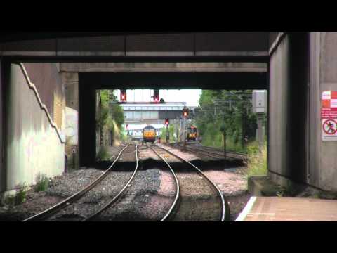 DRS 57004 and 57002 Seaton to Sellafield light engines at Heworth 7th August 2015