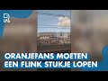 OEPS! TREINMACHINIST met honderden Oranjefans VERGEET TE STOPPEN op station Rotterdam Stadion