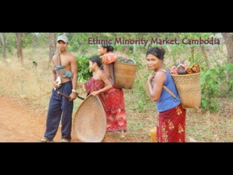 Asian, Cambodia, Rural Market on Early Morning