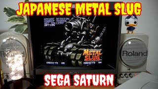 Metal Slug Japan played on a Sega Saturn and a Sony PVM-1351Q
