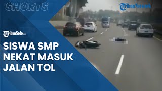 Siswa SMP Nekat Masuk Tol, Tertabrak saat Lawan Arah yang Berujung Tilang Polisi, Begini Kondisinya