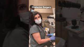 Chalazion excision to get rid of the annoying red bump on the eyelid (aka Stye) #short #chalazion
