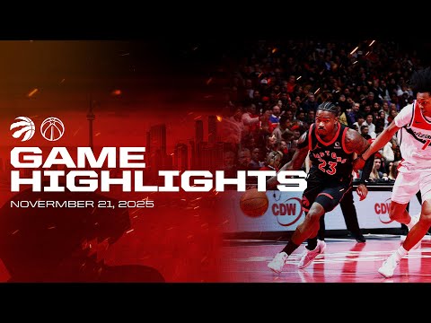 Raptors vs. Wizards Game Highlights | November 21, 2025