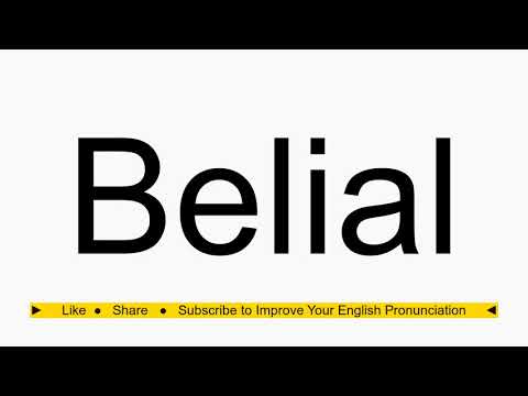 How to pronounce Belial
