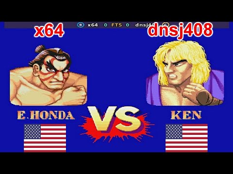 Street Fighter II': Hyper Fighting - x64 vs dnsj408 FT5