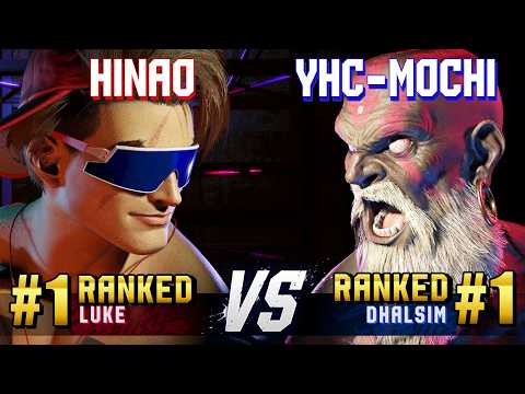 SF6 ▰ HINAO (#1 Ranked Luke) vs YHC-MOCHI (#1 Ranked Dhalsim) ▰ High Level Gameplay