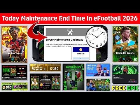Maintenance End Time Today In eFootball 2026 Mobile | Pes Server Maintenance | Maintenance End Time